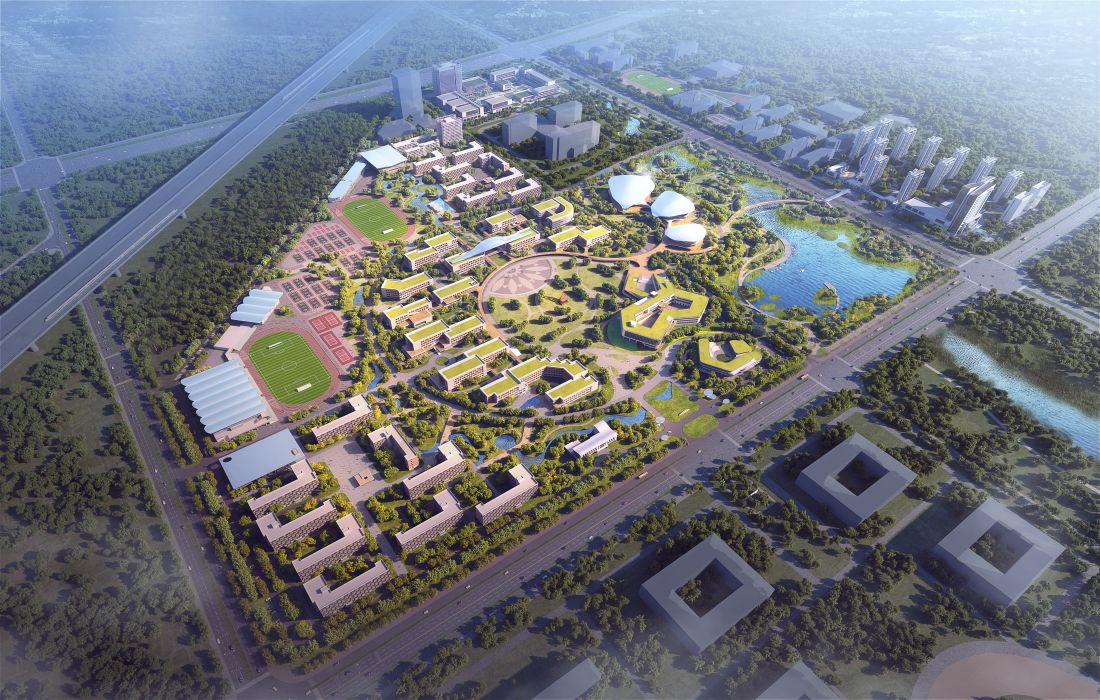 华中农业大学襄阳校区(现代农业研究院)建设项目修建性详细规划效果图